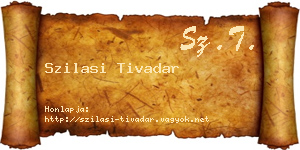 Szilasi Tivadar névjegykártya